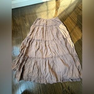 Brown Tiered Women's Skirt. Aritzia little moon